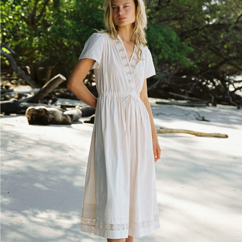 Christy Dawn “Dawn” Dress with Pearl Embroider Lace Detail